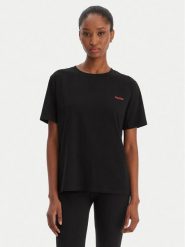 HUGO T-Shirt 50555634 Czarny Relaxed Fit. Czarne t-shirty damskie Hugo, xl, bez wzorów, z bawełny, bez kołnierzyka, bez ramiączek. Za 159.99 zł.