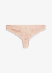 Stringi z eleganckiej koronki. Brązowe majtki damskie bonprix, z koronki. Za 44.99 zł.