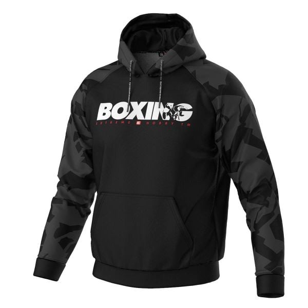Bluza sportowa męska Extreme Hobby BOLD BOXING poliestrowa z Kapturem. Czarne bluzy sportowe męskie EXTREME HOBBY, m, bez wzorów, z poliesteru, z kapturem. Za 259.00 zł.