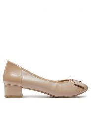 Caprice Baleriny 9-22307-42 Beżowy. Brązowe balerinki damskie Caprice, bez wzorów, ze skóry, bez obcasa, bez zapięcia. Za 181.99 zł.