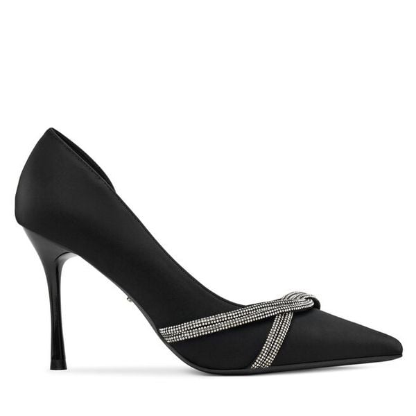 Szpilki DeeZee. Czarne szpilki damskie DeeZee, bez wzorów, bez obcasa, na szpilce, bez zapięcia. Za 149.99 zł.