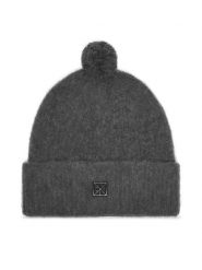 Calvin Klein Czapka Emblem Brushed LV04D8067G Szary. Szare czapki damskie Calvin Klein, na zimę, bez wzorów, z materiału. Za 259.99 zł.