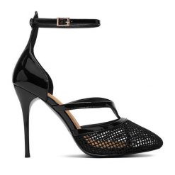 Szpilki Badura. Czarne szpilki damskie Badura, bez wzorów, bez obcasa, na szpilce, bez zapięcia. Za 399.99 zł.