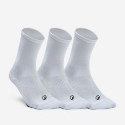 Skarpetki fitness Domyos wysokie 3 pary. Skarpetki damskie DOMYOS, bez wzorów, z dzianiny. Za 39.99 zł.