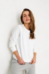 BLUZA LENA ECRU M - Flawless. Bluzy damskie Flawless, m, bez wzorów, z bawełny, klasyczne, bez ramiączek, bez kaptura. Za 296.00 zł.