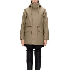 Kurtka RAINS NOME SHORT W PARKA W3T3 Beżowy. Brązowe kurtki damskie Rains, s, bez wzorów, z tkaniny, bez kaptura. Za 827.99 zł.