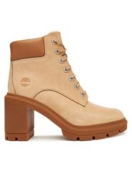 Timberland Trzewiki Allington TB0A2CKCEN71 Beżowy. Brązowe botki damskie Timberland, bez wzorów, z nubiku, bez obcasa, na słupku, bez zapięcia. Za 679.99 zł.
