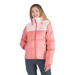 Kurtka puchowa damska Columbia Bulo Point Down. Czerwone kurtki sportowe damskie Columbia, m, bez wzorów, z puchu, bez ramiączek, bez kaptura, trekkingowe. Za 349.99 zł.