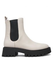 MICHAEL Michael Kors Sztyblety Asher 40F4ASFE5L Beżowy. Brązowe botki damskie MICHAEL Michael Kors, bez wzorów, ze skóry, bez obcasa, na płaskiej podeszwie, bez zapięcia. Za 1,129.00 zł.