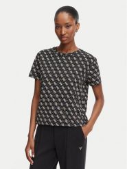 Guess T-Shirt V5BI14 I3Z14 Czarny Regular Fit. Czarne t-shirty damskie Guess, l, z aplikacjami, z bawełny, bez kołnierzyka, bez ramiączek. Za 214.99 zł.