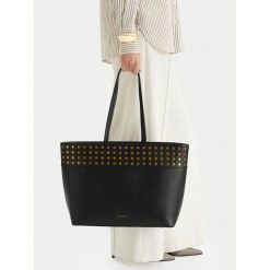 Torebka Badura. Czarne shopperki damskie Badura, bez wzorów, bez dodatków. Za 279.99 zł.