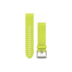 Garmin Pasek silikonowy na nadgarstek QuickFit 20 (jaskrawo-żółty). Żółte zegarki sportowe Garmin, bez wzorów, metalowe. Za 219.00 zł.