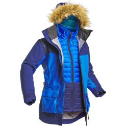 Parka trekkingowa damska Forclaz Arctic 900 -33°C wodoodporna. Niebieskie parki damskie FORCLAZ, na zimę, l, bez wzorów, z puchu, bez kaptura. Za 1,299.99 zł.