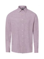Nils Sundström koszula casual z lnem Mężczyźni Modern Fit Bawełna czerwony, XL. Czerwone koszule męskie Nils Sundström, m, bez wzorów, z bawełny, casualowe, bez kołnierzyka, bez ramiączek. Za 179.95 zł.