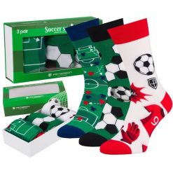 Zestaw skarpet męskich w rozmiarze 38-44 we wzory z motywem piłki nożnej Peterson PTN SML-S3W-FB-38-44. Skarpety męskie Peterson, bez wzorów. Za 59.99 zł.