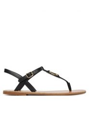 Tommy Hilfiger Sandały Leather Thong Sandal FW0FW09127 Czarny. Czarne sandały damskie Tommy Hilfiger, bez wzorów, ze skóry, bez obcasa, na płaskiej podeszwie, bez zapięcia. Za 409.99 zł.