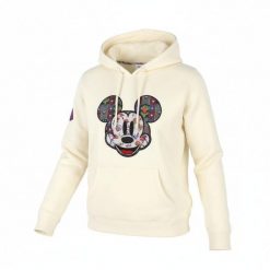 Desigual Disney Bluza z Kapturem Mickey Mouse Beżowa Oversized XS. Brązowe bluzy damskie Desigual, xs, z aplikacjami, z bawełny, casualowe, bez ramiączek, z kapturem. Za 320.99 zł.