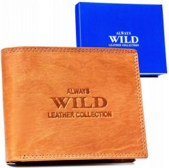 Portfel skórzany Always Wild AW-N6-MAL j. brązowy. Brązowe portfele damskie Always Wild, ze skóry. Za 45.00 zł.