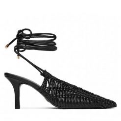 Szpilki Patrizia Pepe. Czarne szpilki damskie Patrizia Pepe, bez wzorów, bez obcasa, na szpilce, bez zapięcia. Za 2,089.00 zł.