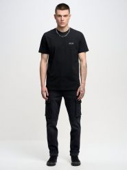 Koszulka męska z nadrukiem czarna Tatisar 906. Czarne t-shirty męskie BIG STAR, l, bez wzorów, z bawełny, bez kołnierzyka, bez ramiączek. Za 99.99 zł.