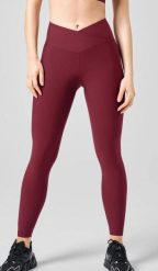 Legginsy Casall Overlap High Waist Tights. Czerwone legginsy damskie Casall, bez wzorów. Za 325.60 zł.