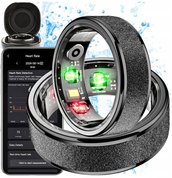 Smartwatch Colmi Smartring R10 20.8MM 11 (czarny). Czarne zegarki smartwatch Colmi, bez wzorów. Za 153.60 zł.