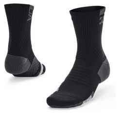 Skarpety Unisex Playmaker Wysokie (Czarne). Czarne skarpetki damskie Under Armour, bez wzorów, z materiału. Za 69.45 zł.