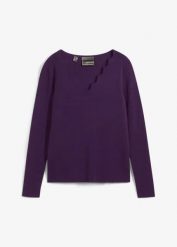 Cienki sweter z lejącej mieszanki wiskozy. Czarne swetry nierozpinane damskie bonprix, bez wzorów, z wiskozy, bez kołnierzyka, bez ramiączek. Za 127.99 zł.