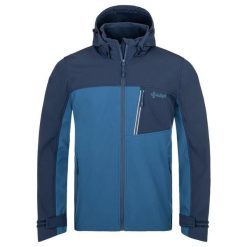 Męska kurtka softshell Kilpi RAVIO-M. Niebieskie kurtki sportowe męskie Kilpi, m, bez wzorów, z softshellu, bez kaptura, trekkingowe. Za 309.99 zł.