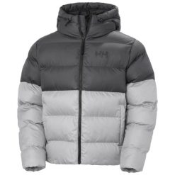 Kurtka puchowa Helly Hansen Active. Szare kurtki męskie Helly Hansen, l, bez wzorów, z materiału, z kapturem. Za 853.00 zł.