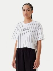 Karl Kani T-Shirt Small Signature Essential Pinstripe 6137879 Biały Relaxed Fit. Białe t-shirty damskie Karl Kani, xs, bez wzorów, z bawełny, bez kołnierzyka, bez ramiączek. Za 79.99 zł.