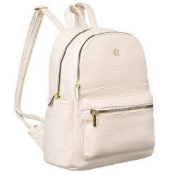 Plecak damski Rovicky R-KP-21-A19 beżowy. Brązowe plecaki damskie ROVICKY, bez wzorów, ze skóry ekologicznej, biznesowe. Za 85.99 zł.