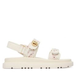 Sandały Aldo. Białe sandały damskie Aldo, bez wzorów, bez obcasa, na płaskiej podeszwie, bez zapięcia. Za 549.99 zł.