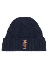 Polo Ralph Lauren Czapka 455P18118001 Granatowy. Niebieskie czapki damskie Polo Ralph Lauren, na zimę, bez wzorów, z wełny. Za 419.99 zł.