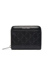 Calvin Klein Portfel Emblem Aop Embossed Zip Around LV04F1081G Czarny. Czarne portfele damskie Calvin Klein, ze skóry. Za 299.99 zł.