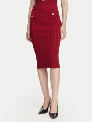 Guess Spódnica ołówkowa W6YD23 Z0974 Bordowy Slim Fit. Czerwone spódnice damskie Guess, xl, z aplikacjami, z syntetyku, ołówkowe. Za 434.99 zł.