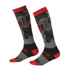 Skarpety rowerowe narciarskie O'Neal Camo V.22 black/red. Czarne skarpety męskie O'NEAL, bez wzorów, z elastanu. Za 89.00 zł.