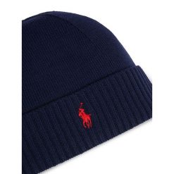 Zestaw szalik i czapka Polo Ralph Lauren. Niebieskie szaliki damskie Polo Ralph Lauren, na zimę, bez wzorów. Za 859.99 zł.