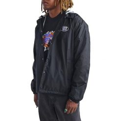 Kurtka VANS RILEY HOODED COACHES J Czarny. Czarne kurtki męskie Vans, bez wzorów, z tkaniny, bez kaptura. Za 425.73 zł.