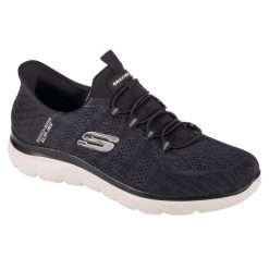 Buty sportowe Sneakersy męskie, Slip-Ins: Summits - Key Pace. Czarne buty sportowe męskie Skechers, bez wzorów, bez zapięcia, trekkingowe. Za 349.99 zł.