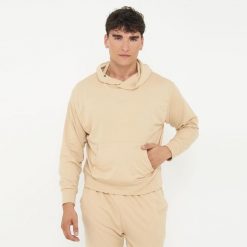 Unisex bluza z kapturem F BOXY beżowa. Brązowe bluzy damskie Legea, m, bez wzorów, z bawełny, bez ramiączek, z kapturem. Za 96.00 zł.