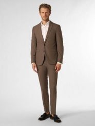 Finshley & Harding garnitur Mężczyźni Slim Fit brązowy, 48. Brązowe garnitury męskie Finshley & Harding, m, bez wzorów, eleganckie. Za 999.95 zł.