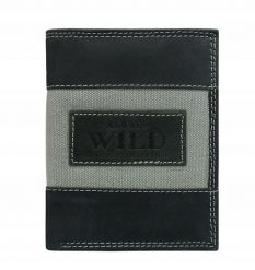 Portfel męski skórzany Always Wild N4-JEANS czarny. Czarne portfele męskie Always Wild, bez wzorów, z jeansu. Za 51.99 zł.