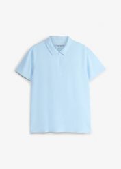 Sportowa męska koszulka polo z zamkiem, szybko schnąca. Niebieskie koszulki sportowe męskie bonprix, m, bez wzorów, bez ramiączek. Za 37.99 zł.