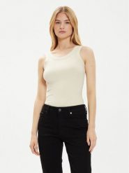 Calvin Klein Top K20K207190 Beżowy Slim Fit. Brązowe topy damskie Calvin Klein, xxl, bez wzorów, bez kołnierzyka, bez ramiączek. Za 159.99 zł.