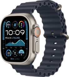 Smartwatch Apple Watch Ultra 2 GPS + Cellular 49mm Titanium Case Ocean Band Granatowy (MX4D3KS/A). Niebieskie zegarki smartwatch Apple, bez wzorów. Za 4,705.28 zł.
