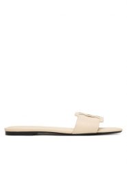 Calvin Klein Klapki Square Flat Sandal Emblem HW0HW03128 Żółty. Żółte klapki damskie Calvin Klein, bez wzorów, ze skóry, bez obcasa, bez zapięcia. Za 409.99 zł.