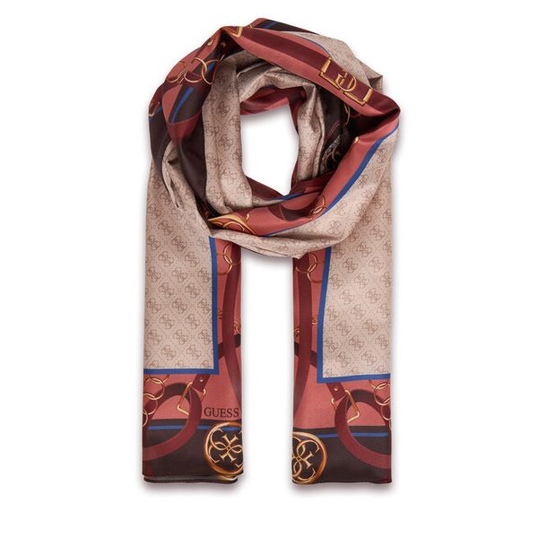 Szal Guess. Brązowe szaliki damskie Guess, z aplikacjami. Za 159.99 zł.