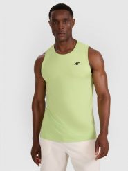 4F Tank top treningowy szybkoschnący męski - zielony XXL. Zielone koszulki sportowe męskie 4F, m, bez wzorów, z elastanu, bez ramiączek, na fitness i siłownię. Za 69.99 zł.