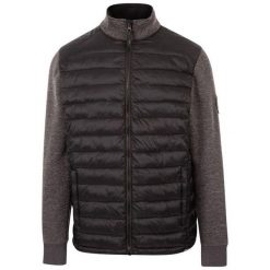 Męska Ocieplana Kurtka Warner. Czarne kurtki męskie Trespass, m, bez wzorów, z dzianiny, bez kaptura. Za 310.99 zł.